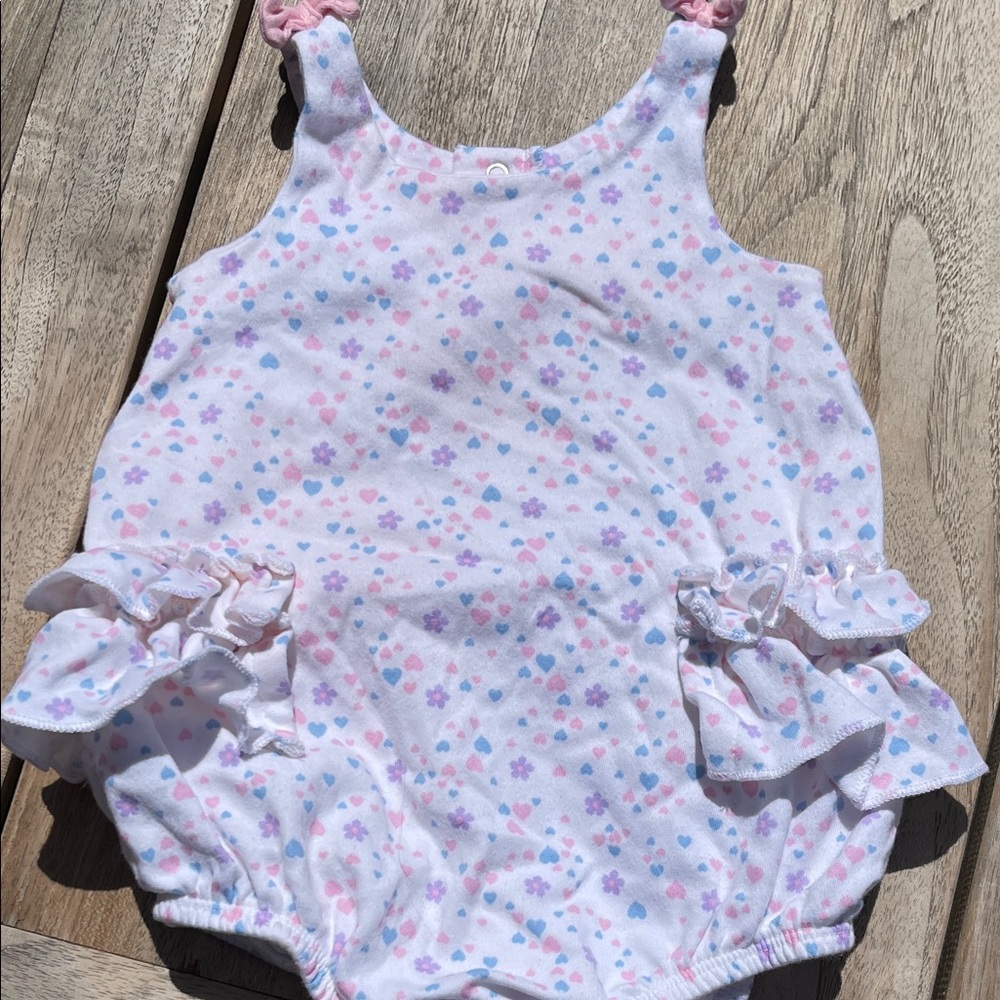 koala baby ruffled romper girls 9-12 mos EUC  K014